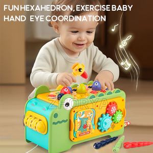 Jouet éducatif sensoriel pour bébé Zhorya, crocodile multifonctionnel, instruments de musique piano et jeux de pêche pour enfants - Product Image 2