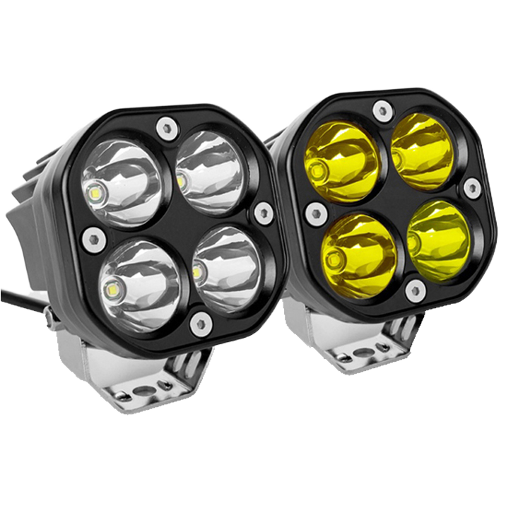 New Vcan 12V/24V 3inch 40W IP67 LED Spot Combo Beam Work Light White/Yellow Color Universal Fitment