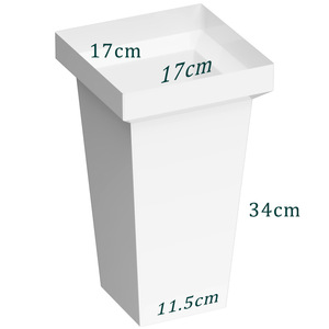 Soporte de Exhibición para Macetas Rectangular de Hierro, Duradero, Moderno, Clásico, Simple, Minimalista, con Ruedas, Sin Recubrimiento - Product Image 4