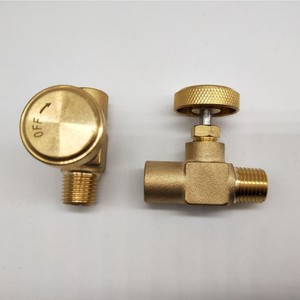 Vanne à aiguille de régulation de débit de gaz <span class=keywords><strong>propane</strong></span>/GPL haute pression en laiton robuste PSI 150, raccord femelle NPT 1/4 " x raccord mâle NPT 1/4 " - Product Image 3