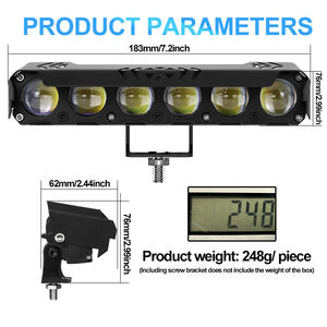 Projecteur antibrouillard pour voiture blanc jaune lentille projecteur barres lumineuses LED feux tout-terrain brouillard conduite lampe pour jeep camion moto - Product Image 5