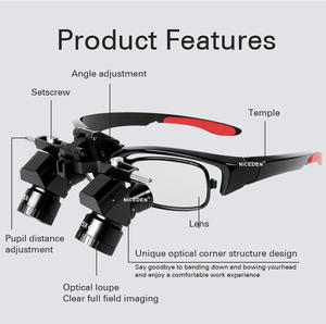 Per le persone miopi 5x Ergo lenti dentarie con luci piccole 5w Clip-on Flip Head lampada neurochirurgica lente d'ingrandimento - Product Image 5
