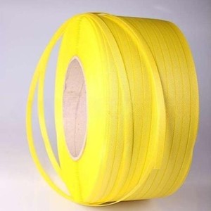 Màu vàng đóng gói dây đai Hướng dẫn sử dụng PP đóng đai CuộN <span class=keywords><strong>Pallet</strong></span> vành đai Đóng gói hộp đóng gói cuộn bao bì Dây đeo nhựa - Product Image 3