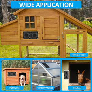 Ventilador de refrigeración con energía solar, 10W, 3200RPM, portátil, para exteriores, para casa de mascotas, ventilador de escape, panel monocristalino - Product Image 2