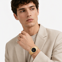 Montre à quartz SparkTime avec cadran en pierre de cristal d'eau céleste