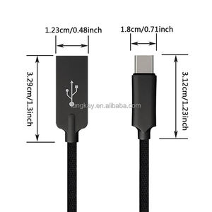 สายดาต้า USB-C แบบไนลอน สายชาร์จเร็ว ชุบนิกเกิล 2.0 USB-A to Type-C สำหรับโทรศัพท์มือถือ - Product Image 2