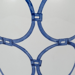 Vaso Decorativo in Ceramica con Motivo Blu e Bianco, Altezza 12 Pollici, per Soggiorno, Camera da Letto, Ufficio, Centrotavola Moderno per la Casa - Product Image 4