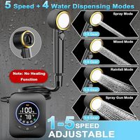 Douche portable 20L en ABS pour extérieur, pommeau de douche électrique, marque OEM/ODM, pour camping, chantiers, dortoirs, ensemble transfrontalier