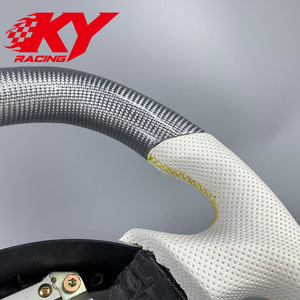 Volant sport personnalisé en fibre de carbone argentée pour Honda S2000 S2K AP1 AP2 Acura RSX TL TLX - Product Image 2