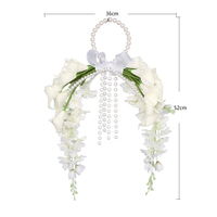 Gelang Bunga Calla Lily Pearl Waterfall untuk Pernikahan, Dekorasi Foto, dan Buket Pesta Pernikahan