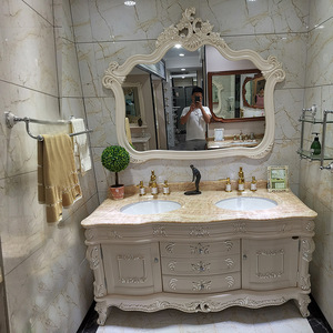 New Design Water Resistant Toilet Furniture Modern Bathroom <b>Vanity</b> <b>with</b> Ceramic Basin Smart <b>Mirror</b> Soft Closing Eco-Friendly - Product Image 5