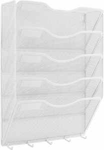 5 Pocket Hanging Organizer Magazine Rack Mesh Wall <b>File</b> Holder Hanging <b>File</b> Holder - Product Image 3