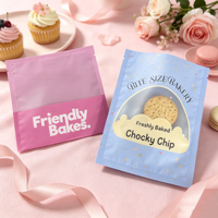 Sac à biscuits en plastique transparent, sachet thermoscellable de qualité alimentaire avec impression personnalisée pour l'emballage individuel de biscuits et de snacks
