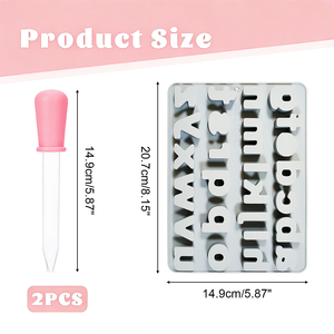 DIY Alphabet Lowercase Letter <b>Silicone</b> <b>Mold</b> for Cake Decorating Cookie Pressing Candy Casting Epoxy <b>Resin</b> Soap Ice Cube - Product Image 1