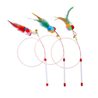 Jouets interactifs pour chatons à prix direct usine : baguette de jeu en fil d'acier pour chat, idéale pour l'exercice et la poursuite, pour chats d'intérieur