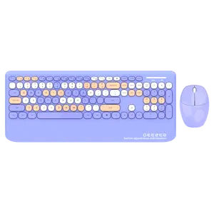 Geezer nhiều màu sắc ưa thích 2.4GHz Bàn phím không dây và chuột kết hợp với tay còn lại đầy màu sắc - Product Image 1