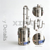 Distillateur d'huiles essentielles en acier inoxydable 15L, équipement de distillation à haut rendement, extracteur de plantes, lavande, rose, maison
