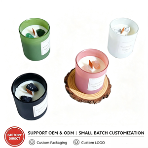 Velas Aromáticas de Cera de Soya de Lujo Personalizadas con Etiqueta Privada, Hechas a Mano, en Forma de Pilar, en Frasco de Vidrio, con Aroma a Cristal, para Días Festivos, de Larga Duración - Product Image 1