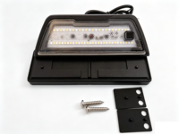 Lampe de travail LED 6W 6000K bicolore ambre, éclairage blanc et rouge à 45 degrés pour camping-cars, passionnés et travailleurs en extérieur