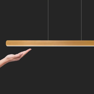 Lampadario rettangolare a una linea lineare lampadario ristorante bar soggiorno lampadario creativo può sollevare lampadario - Product Image 3