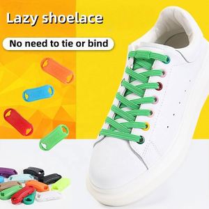 Lacets élastiques sans nœuds en gros à prix abordable avec boucle pour baskets d'enfants et d'adultes, boucle en plastique pour lacets - Product Image 2