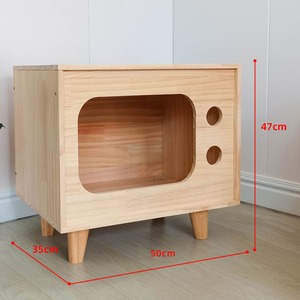 New Creative Cat <b>Nest</b> Wooden Pet Cabinet Multi-Shape Bedside Cabinet Bedroom Bedside Pet Cabinet Organizer - Product Image 4