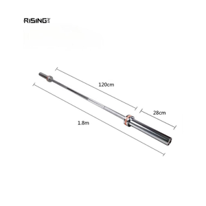 Rising Fitness Customized 20kg Steel Barbell 50mm Gym Weightlifting Ob59 Straight Bar for Training 28mm Exercise <strong>Free</strong> <strong>Weights</strong> - Product Image 1
