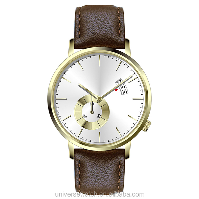 RONDA1019 Quartz Watch Stainless Steel case Back Luxury Golden Wrist Watches U2715