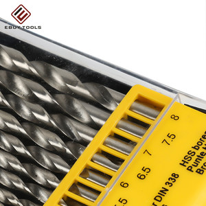 Jeu de 13 forets hélicoïdaux HSS à tige droite et ronde, de 2 à 8 mm, pour perçage du métal - Product Image 4