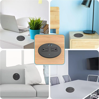 20W 80mm Yerleşik Mobilya Kablo Modülü, Toplantı Odası Masaları için Tip C Arayüzü ve Çift Tip A Portları Sunuyor