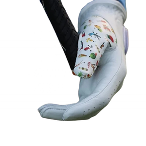 <b>White</b>-Genuine Leather Golf <b>Gloves</b> Right-Hand Non-Slip Breathable Moisture-Wicking Sports-Unique Design Breathable - Product Image 2