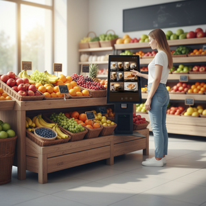 WENJIE Kiosque de commande tactile d'intérieur 21,5" <span class=keywords><strong>24</strong></span>" 27" 32" Système de point de vente (PDV) avec lecteur de codes-barres et paiement <span class=keywords><strong>en</strong></span> libre-service pour centre commercial - Product Image 1