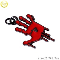 Breloques personnalisées en métal émaillé rouge, accessoires de bijoux décoratifs, pendentifs en alliage métallique pour bracelet