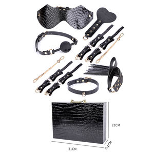 Groothandel Fabriek Krokodil Patroon Sm Game 7 Stuks Koppels Flirten In Bed Volwassen Speelgoed Vrouwelijke Slaven Gebonden Handboeien - Product Image 1