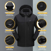 Veste chauffante coupe-vent pour hommes OEM vente en gros veste chauffante en duvet chaude pour la chasse et le ski en plein air d'hiver pull
