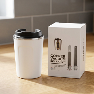 Gobelet isotherme en cuivre Thor 360 ml sans marque, à isolation sous vide, pour boire directement, avec revêtement étanche, modèle avantage scolaire - Product Image 2