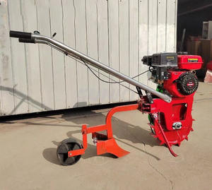 Petite charrue à essence manuelle Micro-cultivateur à chaîne unique sur chenilles Cultivateur rotatif - Product Image 4