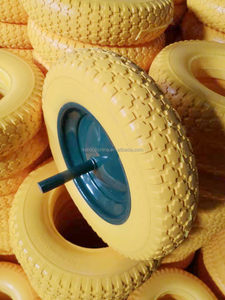 Neumático de Espuma de Poliuretano de 13 14 Pulgadas 3.50-8, <span class=keywords><strong>Rueda</strong></span> Sólida Antipinchazos para <span class=keywords><strong>Carretilla</strong></span>, Ruedas para <span class=keywords><strong>Carretilla</strong></span> de Mano, Neumático Ligero - Product Image 2