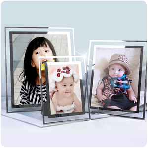 Marcos de fotos de <span class=keywords><strong>cristal</strong></span> transparentes hechos a mano, 4x6 pulgadas, A4/A3, mesa rectangular plateada y pantalla de escritorio, <span class=keywords><strong>marco</strong></span> de fotos, arte de pared - Product Image 2