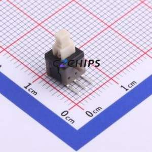 XKB5858-W-C Push Button Switch Through hole Component (THT) Switch No Lock Rectangle Button Right Angle Insert 100mA - Product Image 1