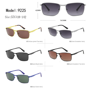 Gafas de Sol Rectangulares Unisex con Marco Metálico y Lentes Degradadas, 100% Protección UV para Adultos al Aire Libre - Product Image 3