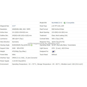 NL6448BC33-53หน้าจอ10.4นิ้ว640*480จอแสดงผล LCD NL6448BC33-53แผง LCD - Product Image 4