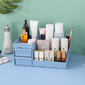 桌面整理器多功能塑料储物盒，带两个抽屉，用于化妆化妆品杂物文具办公用品 - Product Image 5