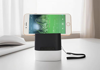 Mini haut-parleur portable en plastique avec support de téléphone, lumière LED RGB, prise en charge de la carte TF, lecture USB, portable pour l'extérieur, compatible avec la connexion sans fil 5.3