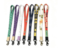 Lanières personnalisées en polyester, impression de logo promotionnel, porte-clés, porte-cartes, sangle de cou, lanières personnalisées
