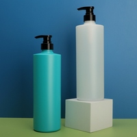 Bouteille cosmétique en plastique HDPE écologique 600ml 800ml 1000ml avec pompe à lotion pour shampoing, lotion corporelle, emballage personnalisé à presser