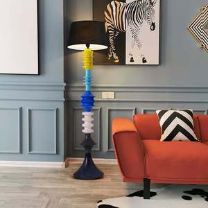 Children's Macaron Colored Cartoon Floor <b>Lamp</b> Led Light Source <b>Switch</b> Control Bedroom Living Room Lighting Fixture - Product Image 4
