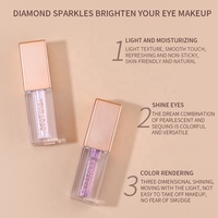 Maquillage en marque privée, illuminateur waterproof, fard à paupières, logo personnalisé, vente en gros, fard à paupières liquide pailleté végétalien