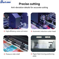 3BOST Máquina de corte de láminas y pegatinas Delta ZD350 Ultra con alimentación automática y motor de bobina de voz, personalizada de fábrica