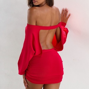 ชุดเดรสแฟชั่นปาร์ตี้คลับสุดเซ็กซี่ปี 2026 แบบเปิดไหล่ แขนยาว ทรงเข้ารูป สไตล์ลำลองสำหรับผู้หญิง - Product Image 2